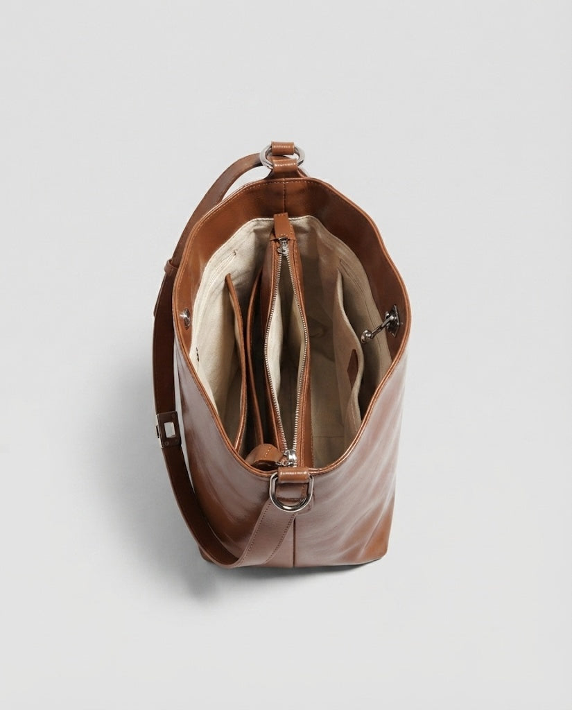 Maison Loria The Ariane Shoulder Bag in Brown