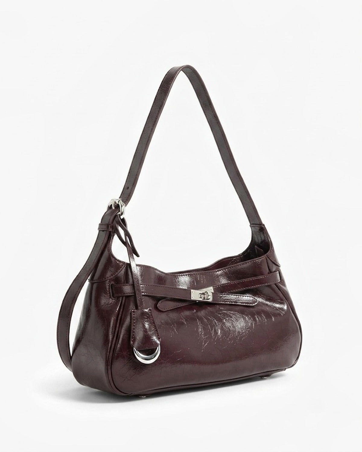 Maison Loria The Ariane Shoulder Bag in Burgundy