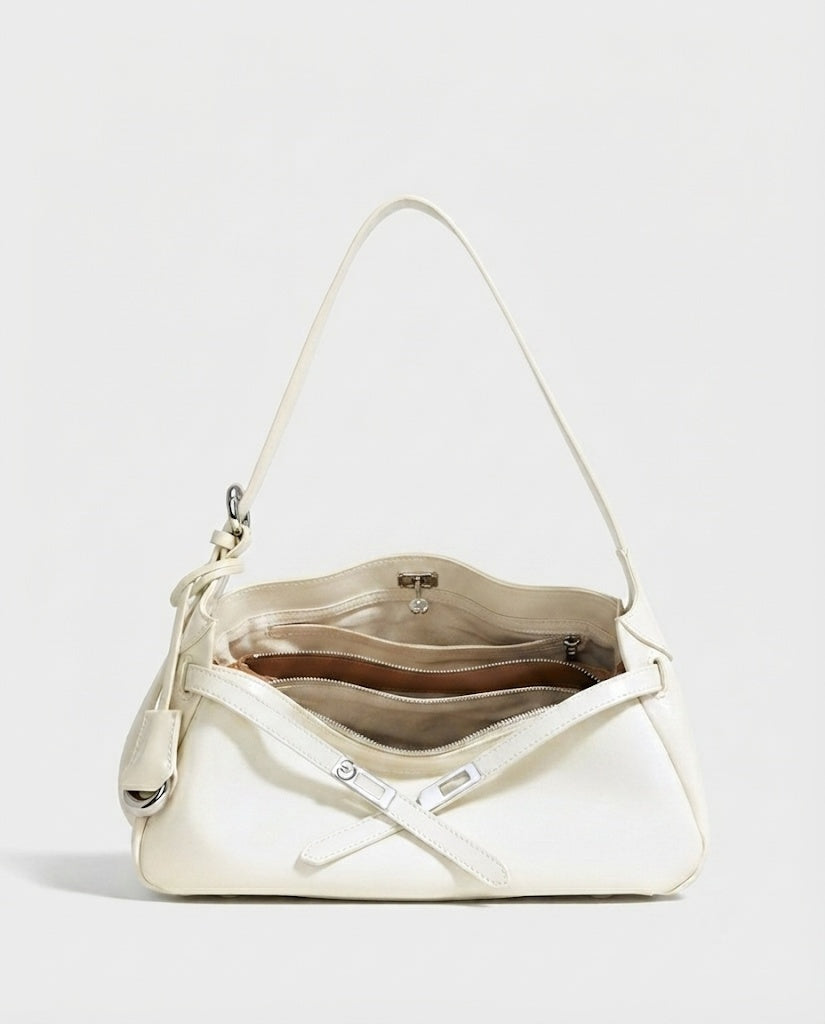 Maison Loria The Ariane Shoulder Bag in White