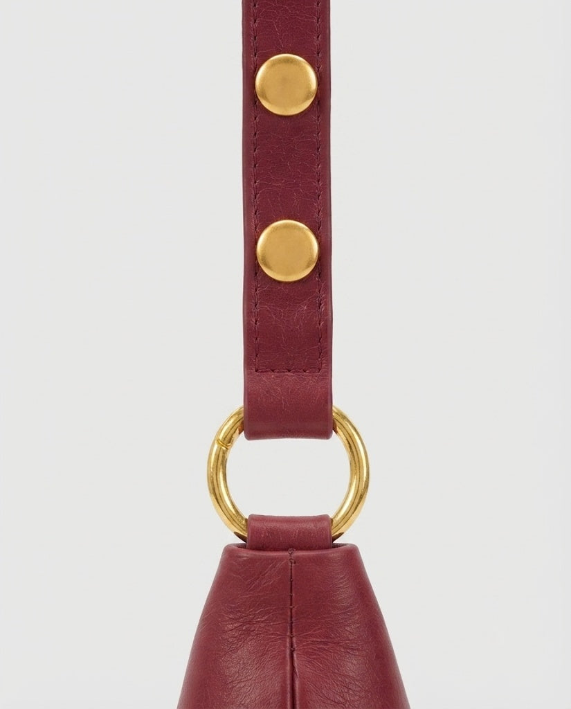 Maison Loria The Fabienne Crossbody in Burgundy