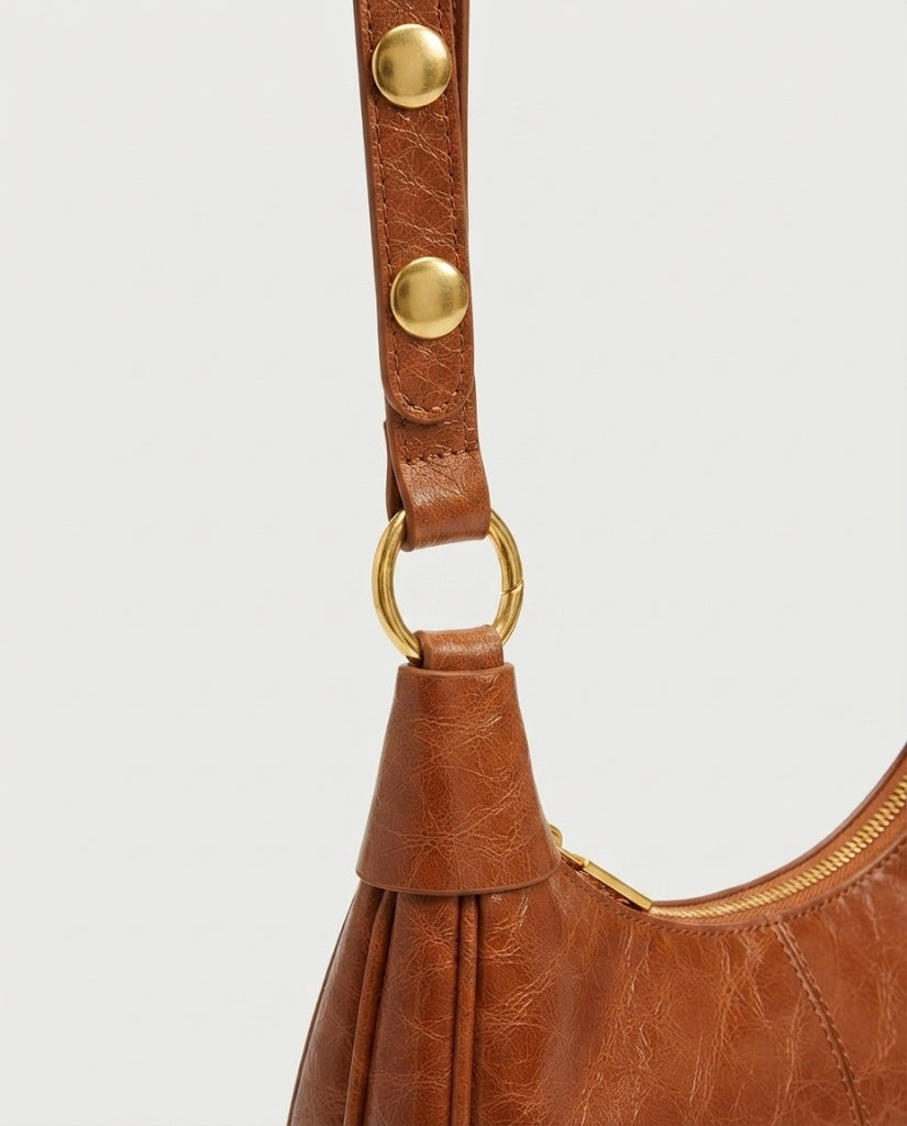 Maison Loria The Fabienne Crossbody in Cognac Brown