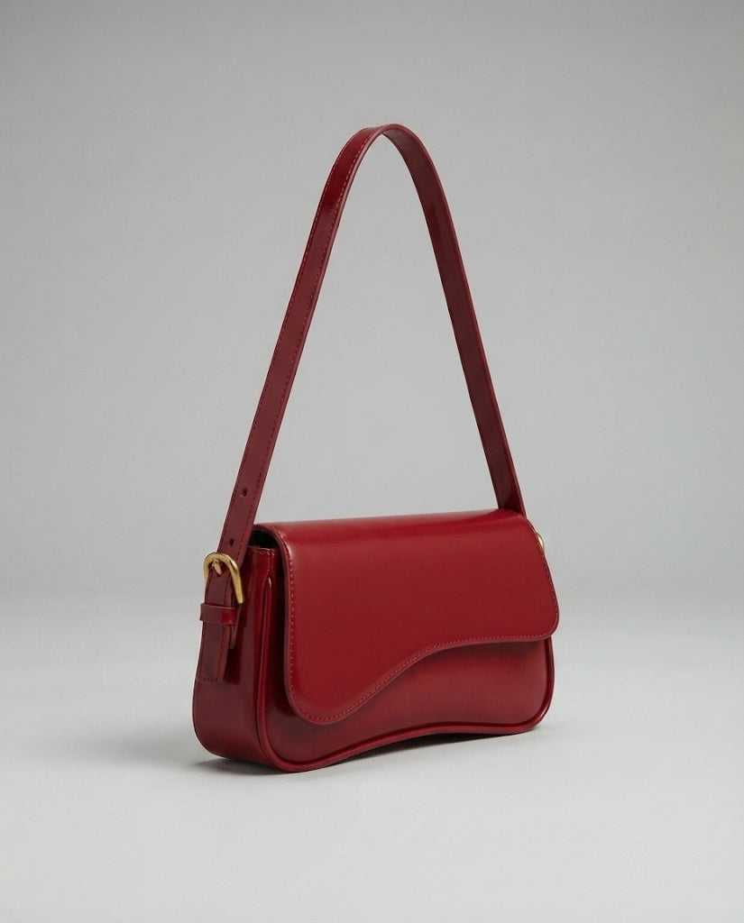 Maison Loria The Faustine Crossbody in Glossy Red