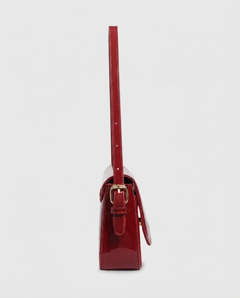 Maison Loria The Faustine Crossbody in Glossy Red