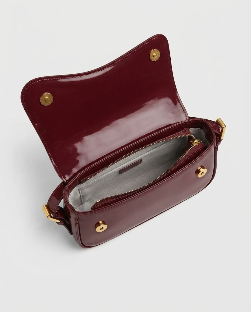 Maison Loria The Faustine Crossbody in Glossy Red
