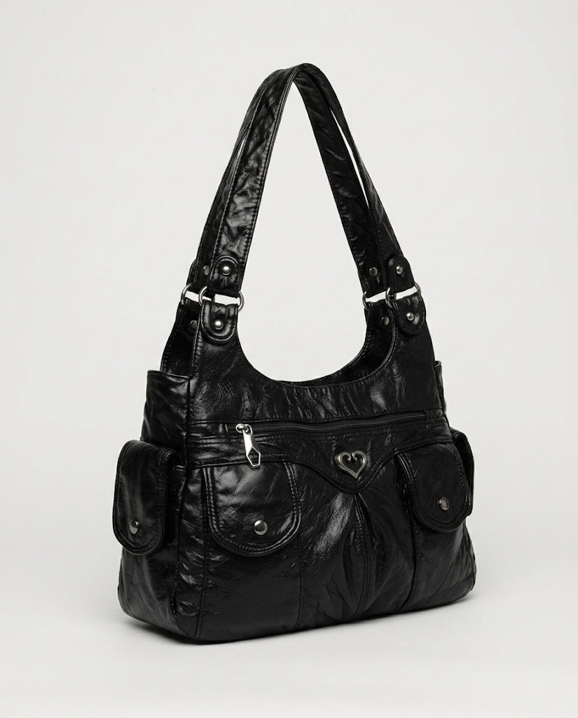 Maison Loria The Sabine Shoulder Bag in Black