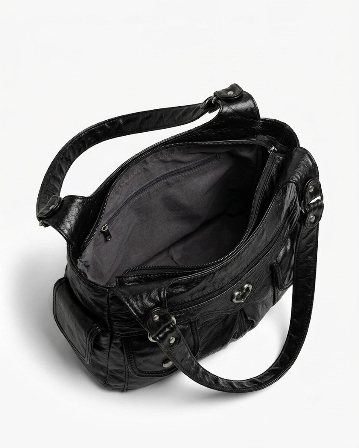 Maison Loria The Sabine Shoulder Bag in Black
