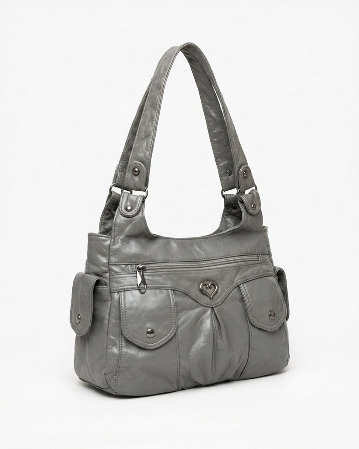 Maison Loria The Sabine Shoulder Bag in Gray