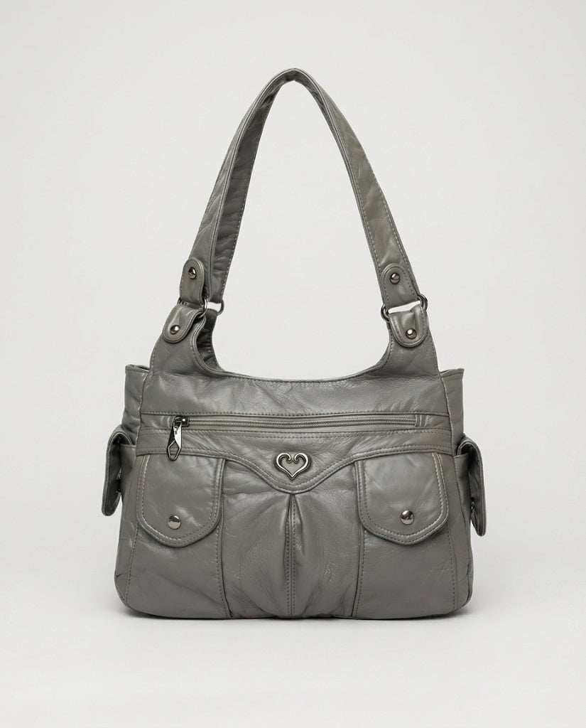 Maison Loria The Sabine Shoulder Bag in Gray