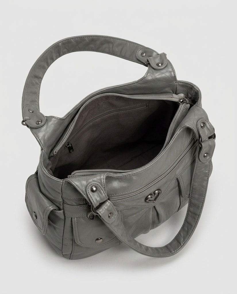 Maison Loria The Sabine Shoulder Bag in Gray