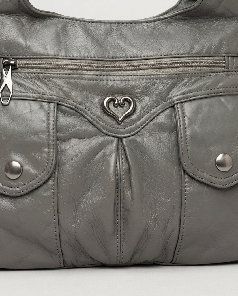 Maison Loria The Sabine Shoulder Bag in Gray