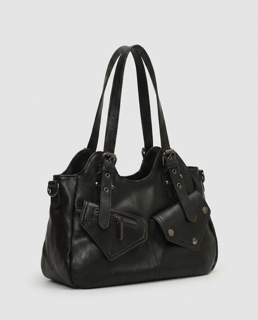 Maison Loria The Séraphine Shoulder Bag in Black