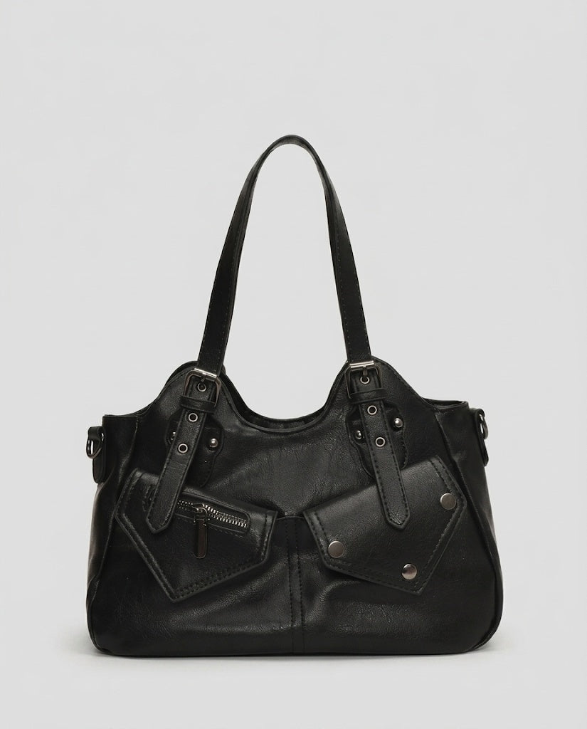 Maison Loria The Séraphine Shoulder Bag in Black