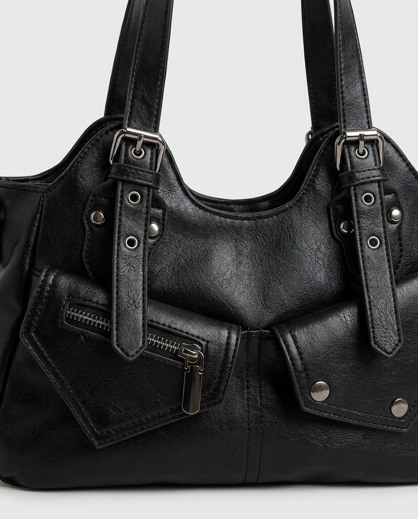 Maison Loria The Séraphine Shoulder Bag in Black