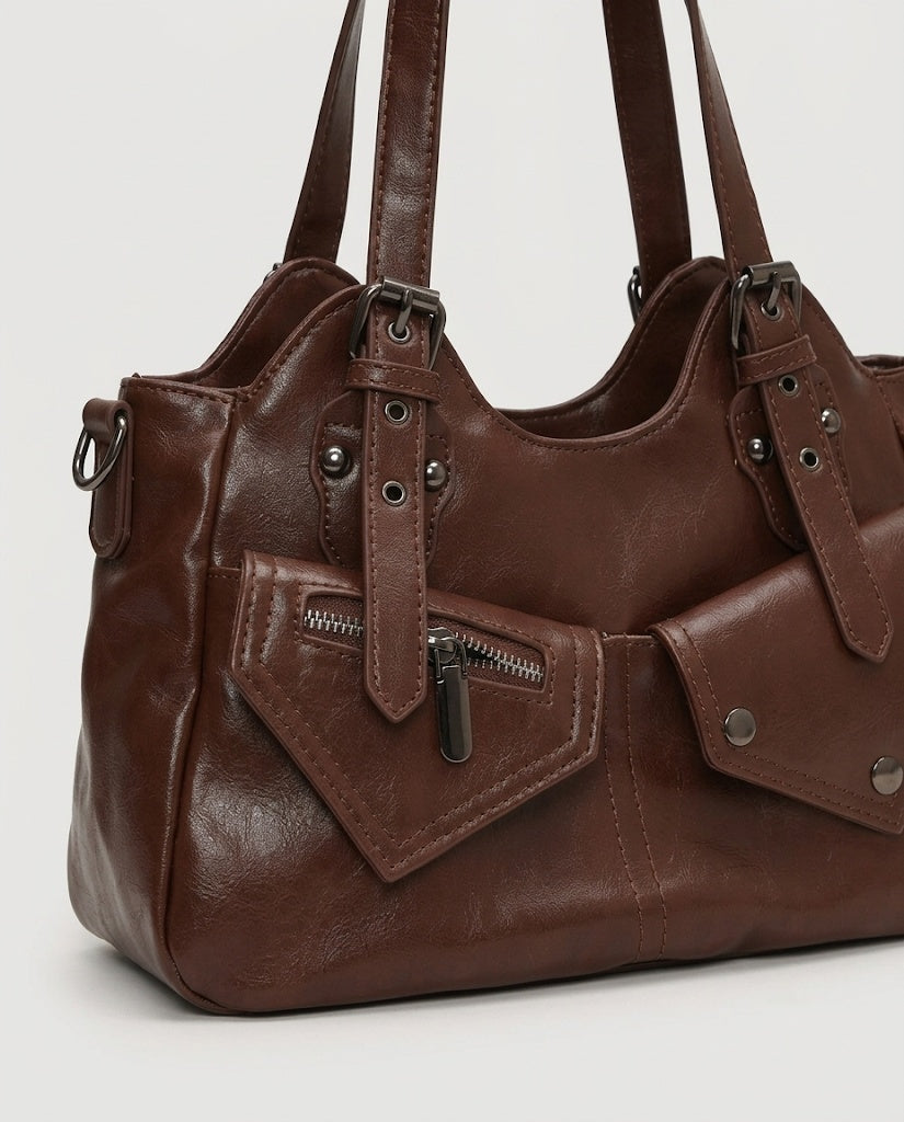 Maison Loria The Séraphine Shoulder Bag in Dark Brown