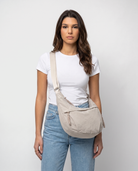 all-groups - The Agathe Crossbody, worn crossbody, front view