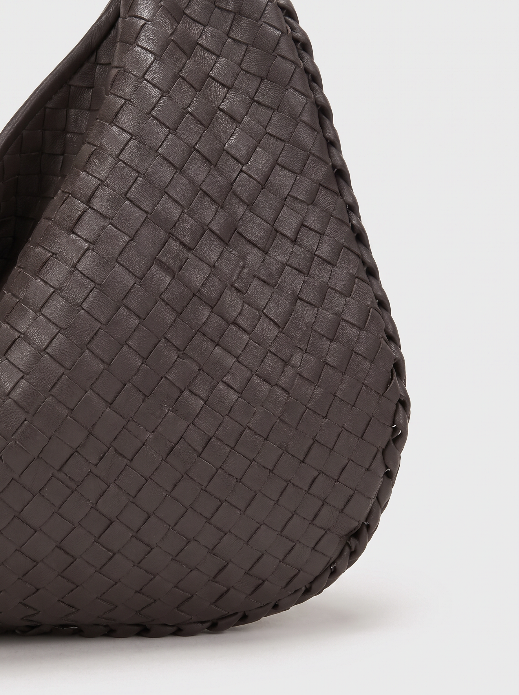 all-groups - The Marceline Hobo, close-up of the woven intrecciato leather