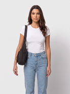 all-groups - The Lucienne Crossbody, short strap worn on the shoulder