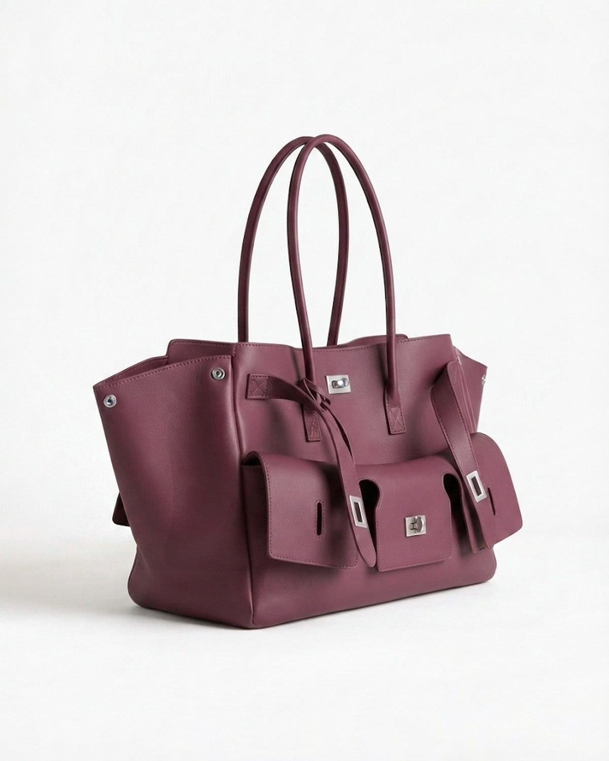 Maison Loria The Clémence Tote in Burgundy