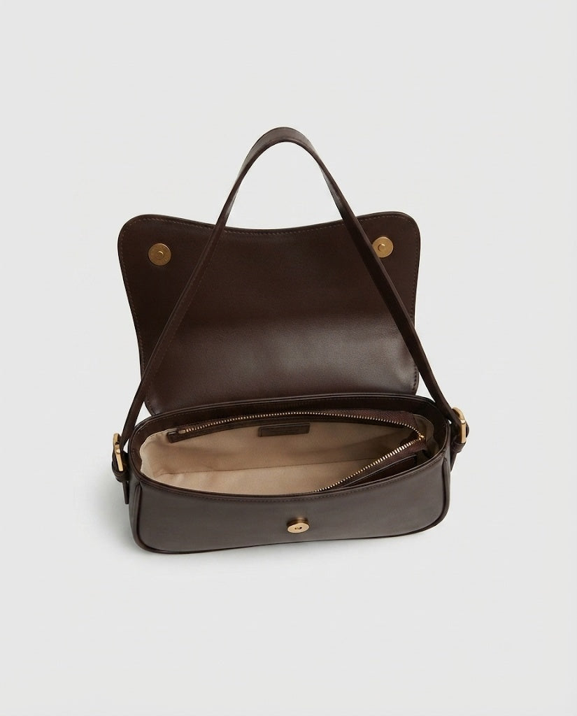 Maison Loria The Faustine Crossbody in Chocolate