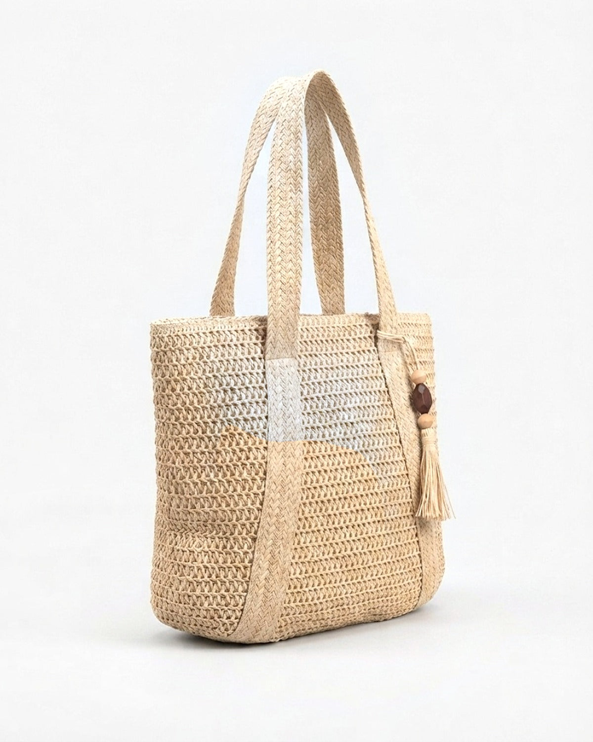 Maison Loria The Ninon Straw Tote in Beige
