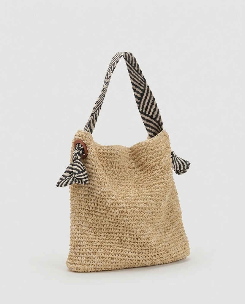 Maison Loria The Oriane Shoulder Bag in Beige