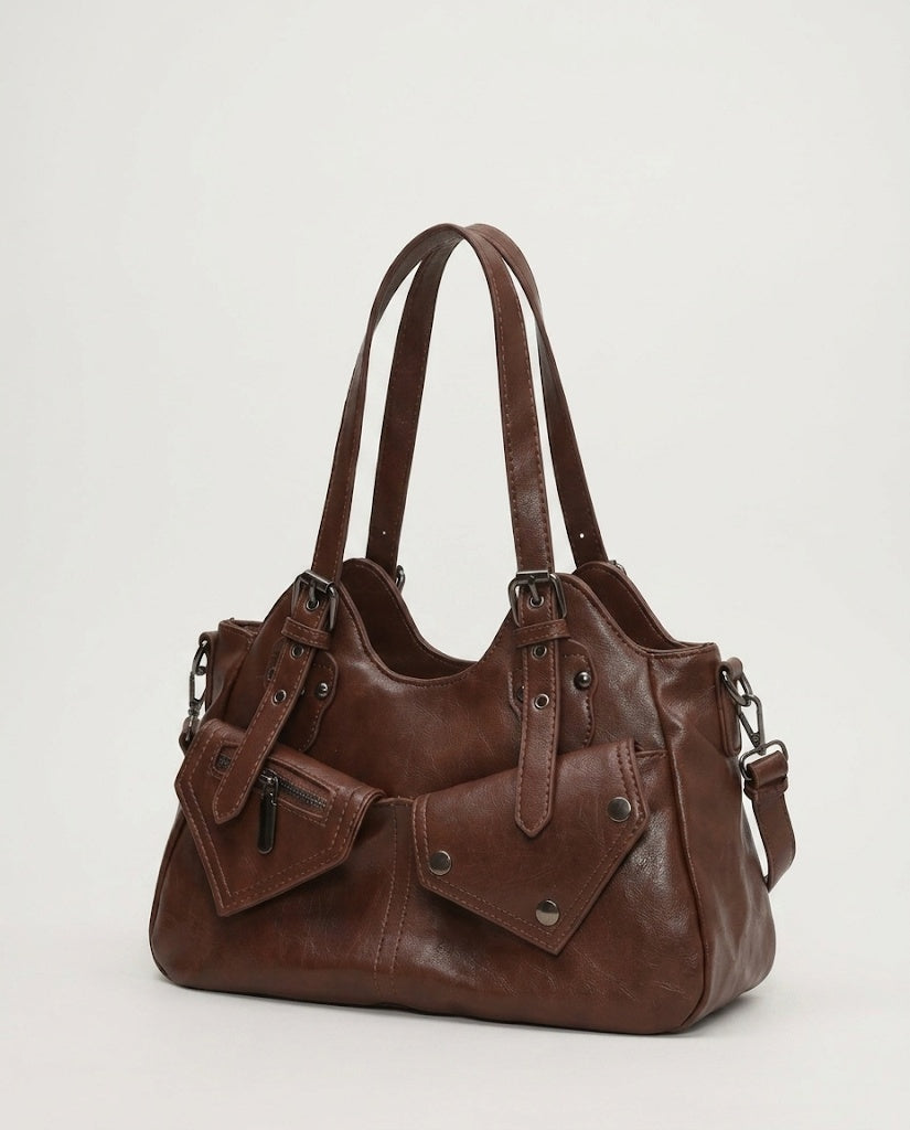 Maison Loria The Séraphine Shoulder Bag in Dark Brown