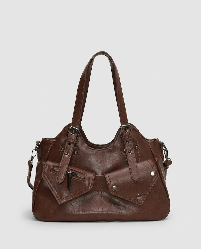 Maison Loria The Séraphine Shoulder Bag in Dark Brown