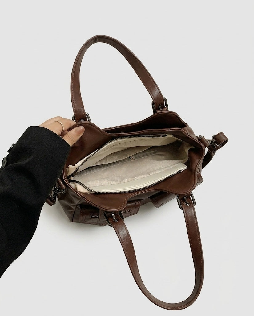 Maison Loria The Séraphine Shoulder Bag in Dark Brown