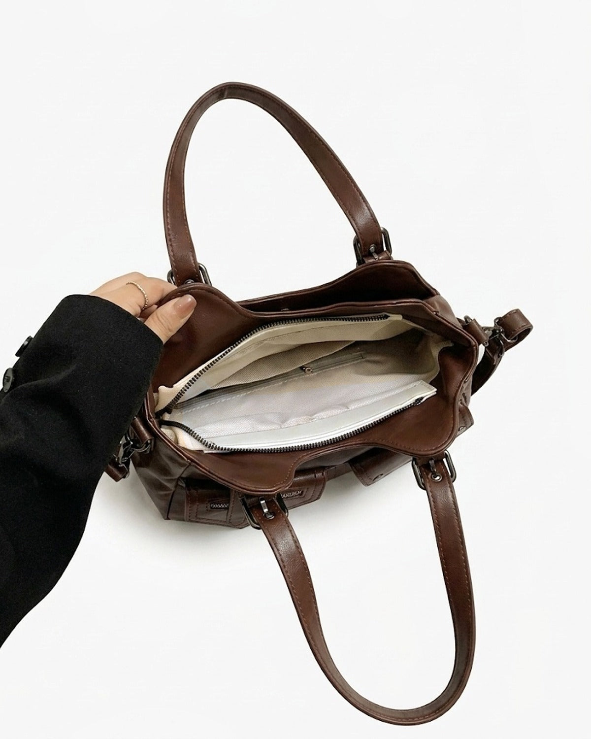 Maison Loria The Séraphine Shoulder Bag in Dark Brown
