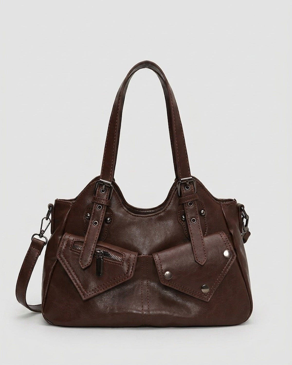 Maison Loria The Séraphine Shoulder Bag in Dark Brown
